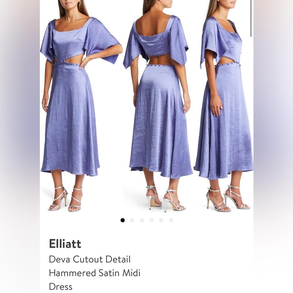 Elliatt blue/purple cutout midi dress - Large
